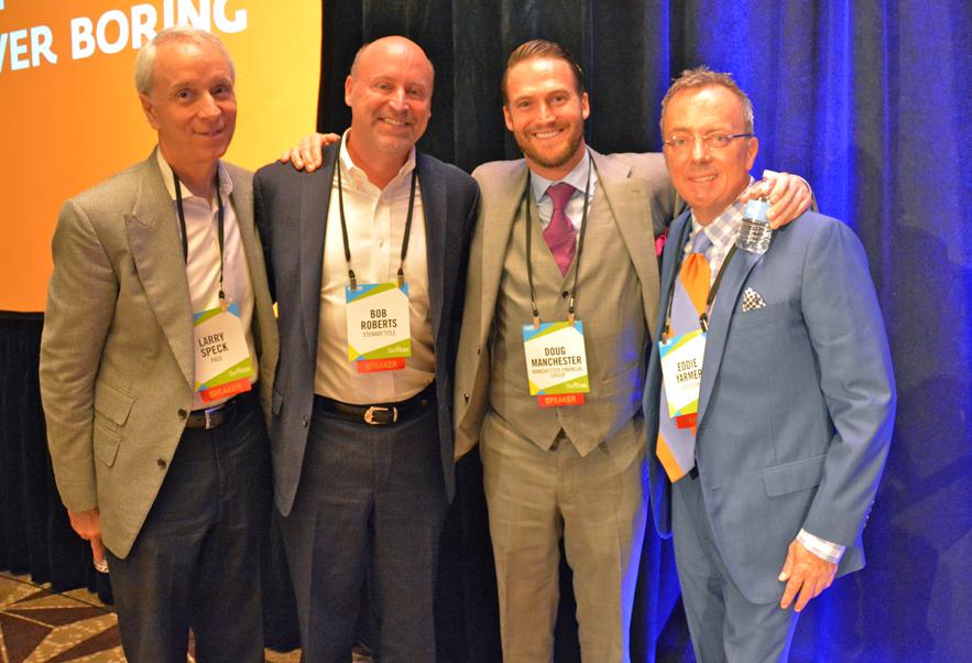 Here's Page principal Larry Speck, panel moderator Stewart Title SVP Bob Roberts, Doug Manchester and greystar Eddie Yarmer. 