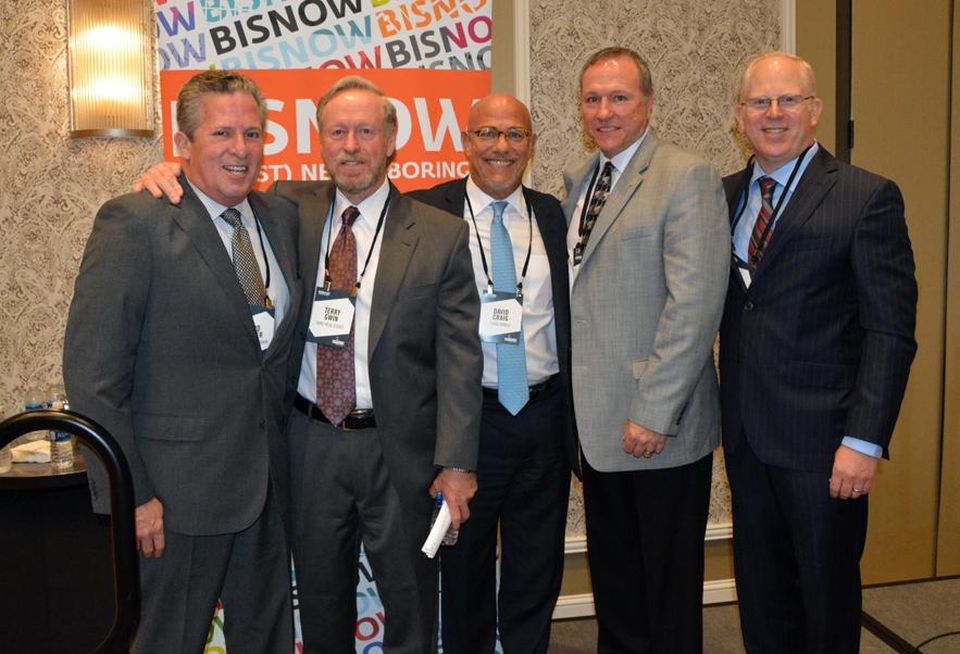 Cencor EVP and head of development David Palmer; SWBC Real Estate president Terry Gwin; Craig Ranch master developer David Craig; Henry S. Miller managing director Mark O’Briant; Jackson-Shaw CFO John Stone