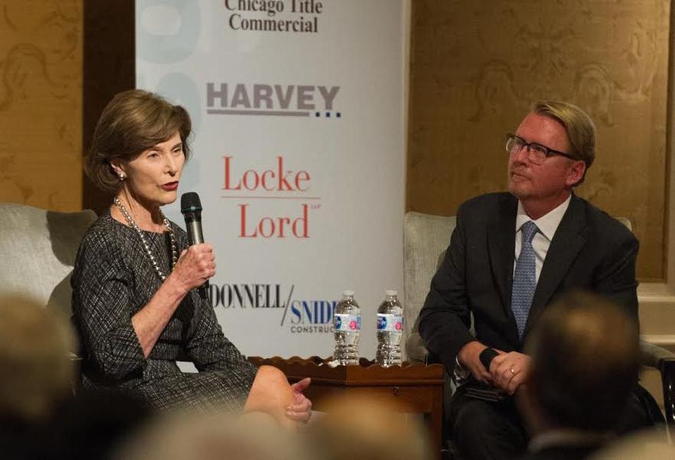 Transwestern's Chip Clarke and former First Lady Laura Bush
