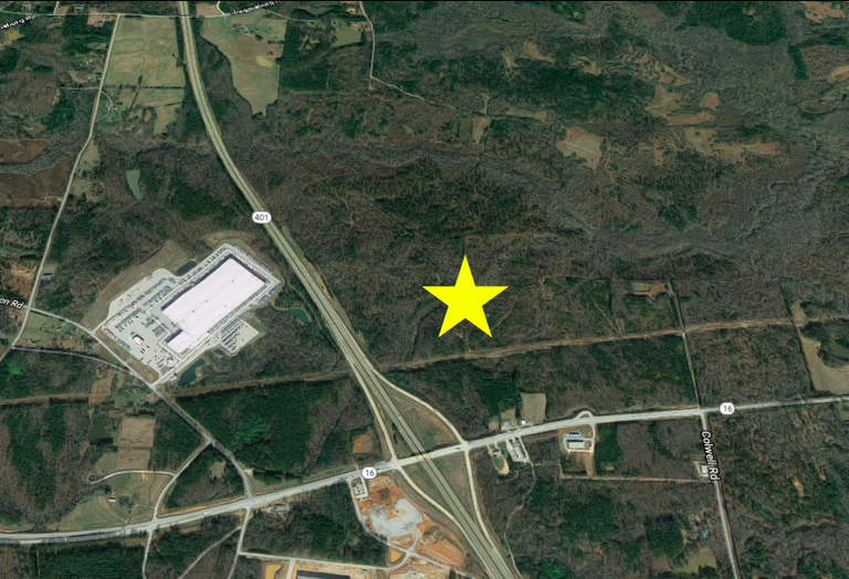 The site of a massive proposed industrial development in Butts County, Georgia
