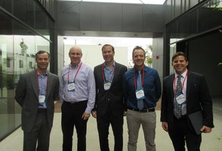Steelwave managing director Gregg Hall, Lincoln Property Company senior vice president Kent Handleman, CBRE senior vice president Bill Bloodgood and Propeller Properties Designer/Developer – The Idea Factory 
Brett Drogmund with Bisnow's Kevin Morgenstern. 
