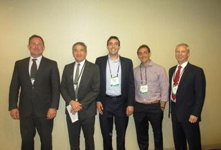 LA Capital Markets, 2017
Avatar Financial Group President T.R. Hazelrigg IV, Pircher, Nichols & Meeks partner Michael Scheinberg, Calmwater Capital vice president Bradley Ross, Meridian Capital Group managing director Seth Grossman and Freddie Mac Multifamily managing director Scott Croul at last week's Bisnow LA Capital Markets event at the Westin Bonaventure Hotel in DTLA.