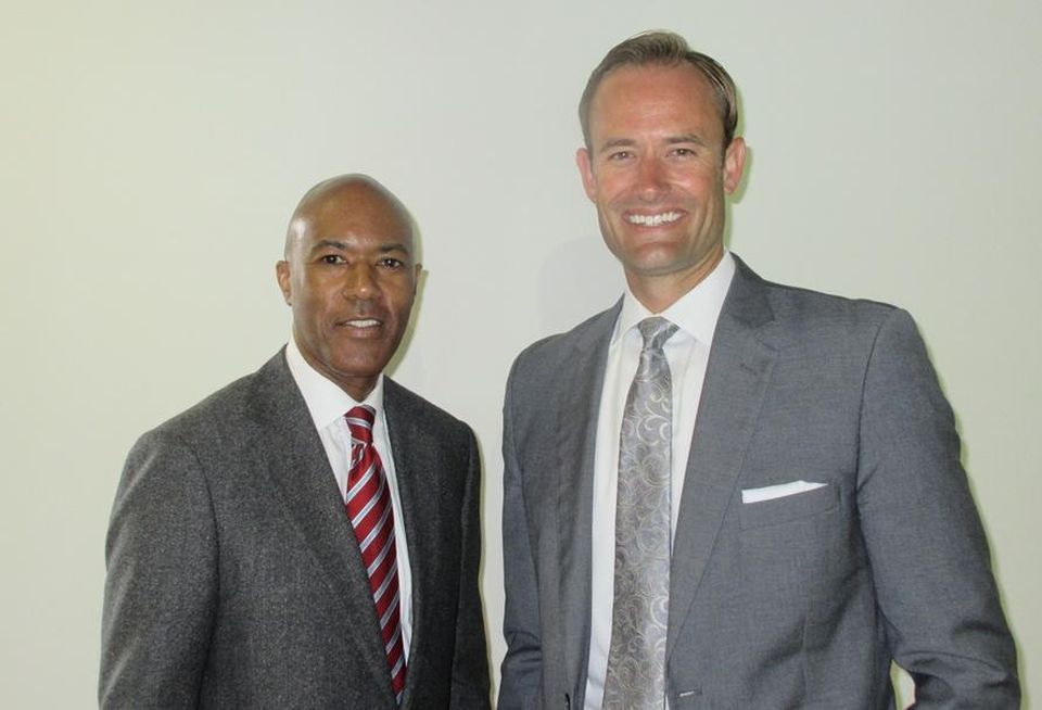 Plenary Concessions Executive Chairman Dale Bonner and City of Long Beach Director John Keisler