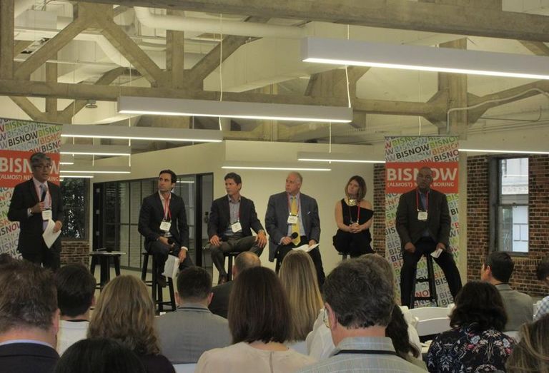 Allen Matkins partner Fernando Villa, Carmel Partners senior vice president of development Neils Cotter, Steinberg CEO David Hart, Trammell Crow Company senior vice president Jim Andersen, Polaris Pacific director Rhonda Slavik and MacFarlane Partners president Kenneth Lombard