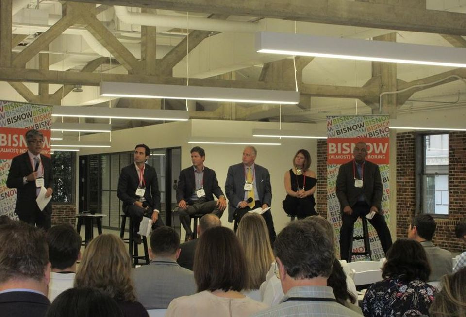 Allen Matkins partner Fernando Villa, Carmel Partners senior vice president of development Neils Cotter, Steinberg CEO David Hart, Trammell Crow Company senior vice president Jim Andersen, Polaris Pacific director Rhonda Slavik and MacFarlane Partners president Kenneth Lombard