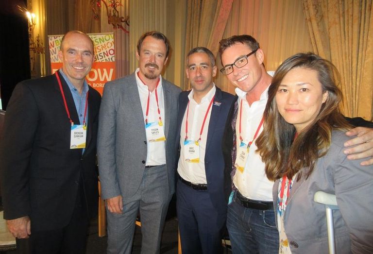 HKS principal Brendan Dunnigan, Ensemble Real Estate Principal Multifamily Tyson Sayles, Envoy Co-founder Aric Ohana, Pillow Residential CEO Sean Conway and IOTAS CEO Scé Pike