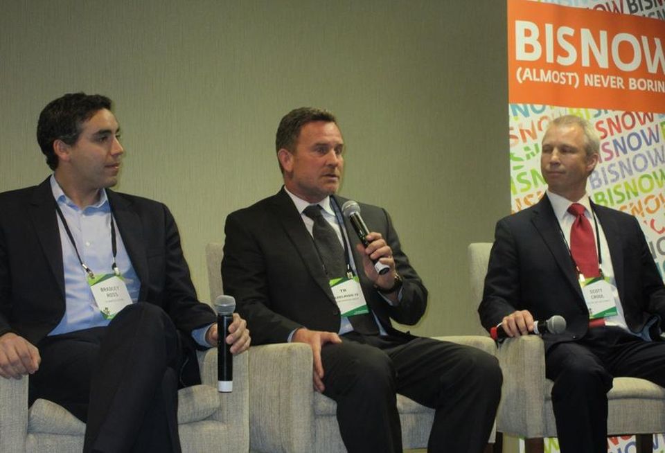 Avatar Financial Group President TR Hazelrigg IVat the mike.Calmwater Capital vice president Bradley Ross, Avatar Financial Group president T.R. Hazelrigg IV and Freddie Mac Multifamily managing director Scott Croul