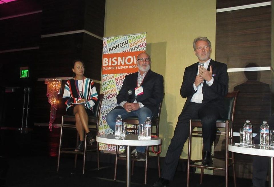 Architects Orange Hospitality Designer Lalaine Tanaka, Hilton vice president Tim Powell, TOTO USA William Strang at BLIS.