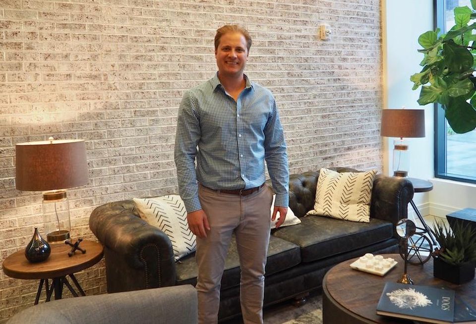 LCOR Vice President Matt Hard in the lobby of The Edison
