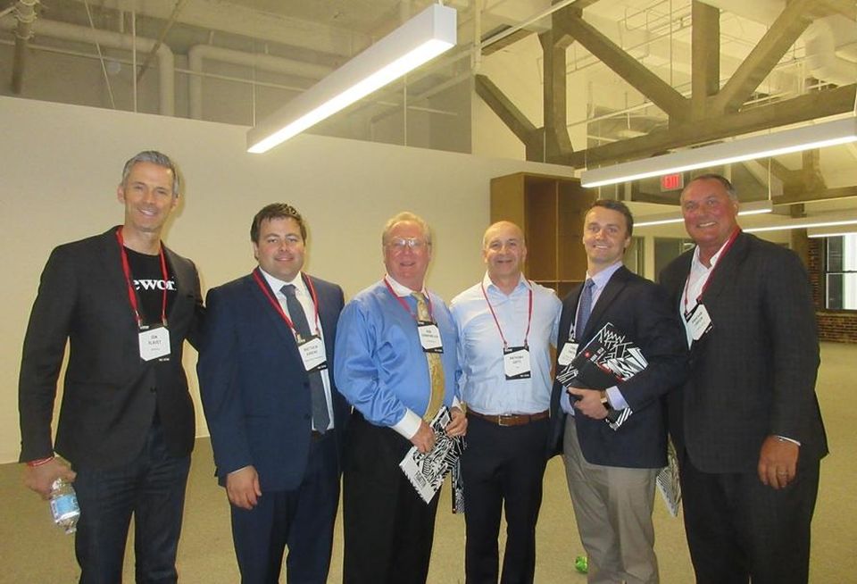 WeWork GM of WeWork West Jon Slavet, Rising Realty Partners Senior Vice President Matthew Ahrens, Sonnenblick Principal Bob Sonnenblick, CBRE Senior Vice President Anthony Gatti, Glotman Simpson US Inc. Director Chris Smith and Avison Young Principal and Managing Director Jonathan Larsen