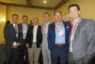 CBRE's Kurt Strasmann, Greenlaw Partners' Wil Smith, 
Menlo Equities Chad Iverson, Harbor Associates Paul Miszkowicz, McCarthy Cook & Co.'s Michael Coppin and 
Equity Office's Rich McEvoy








