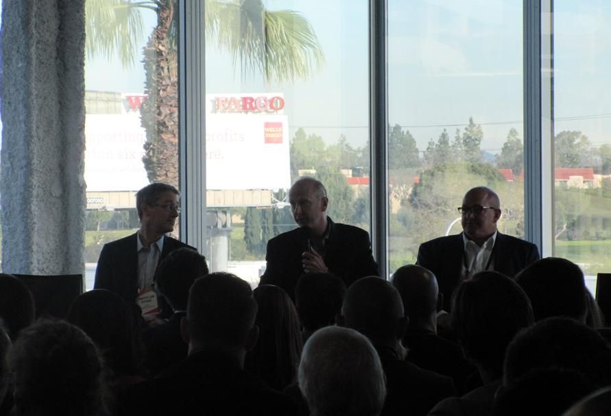 Chet Pipkin at The Evolution of Silicon BeachLoyola Marymount University president Timothy Law Snyder, Belkin CEO Chet Pipkin and Tishman Speyer managing director John Ollen