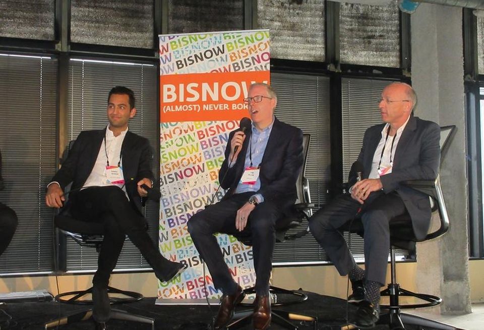 Lendlease Director of Change, Corporate Regeneration, Development Tim Allen (center) with Ryda Development Principal Daniel Neman (left) and HQ Development CEO Robert Herscu.