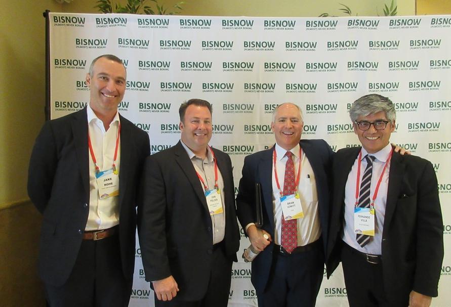 Pacific Medical Buildings Senior Vice President of Development Jake Rohe, Meridian Property Company CEO 
John Pollock, CBRE Senior Vice President Brian Lewitt and 
moderator Allen Matkins Partner Fernando Villa. 