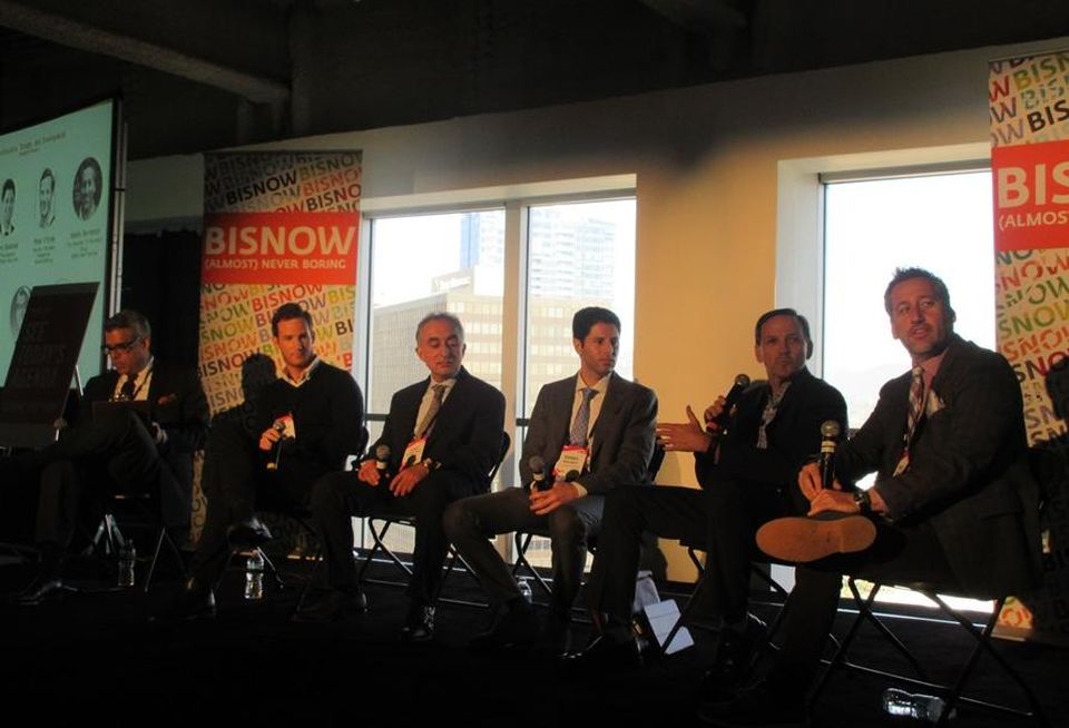 LA State of the Market moderator Enenstein Ribakoff LaViña & Pham department chair Sal LaViña, Honest Buildings Director of Business Development Peter O'Brien, Universe Holdings CEO Henry Manoucheri, G.H. Palmer Associates senior vice president Darrel Malamut, Harman International director of business development Dave Wood and Golden Bee Properties vice president, construction and design Martin Berneman.