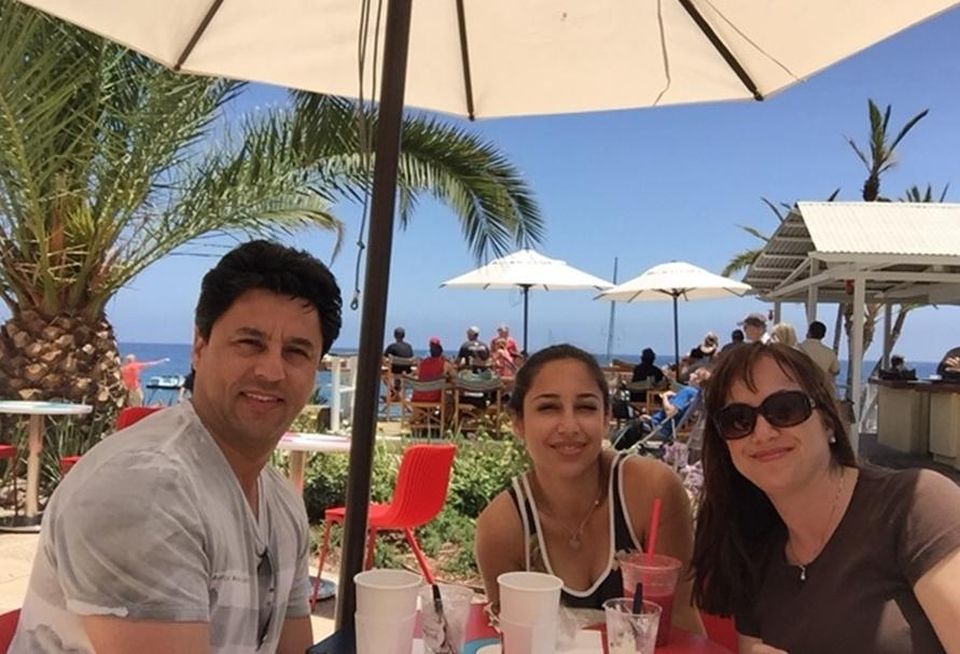 Colliers International Reza Ghobadi with his daughter, Aileen, and wife, Heidi.