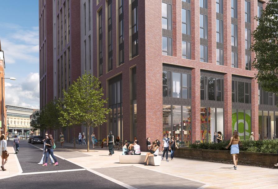 IQ Student Accommodation’s Echo Street project in Manchester, featuring towers of 25, 20, and 14 storeys, coliving co-living
