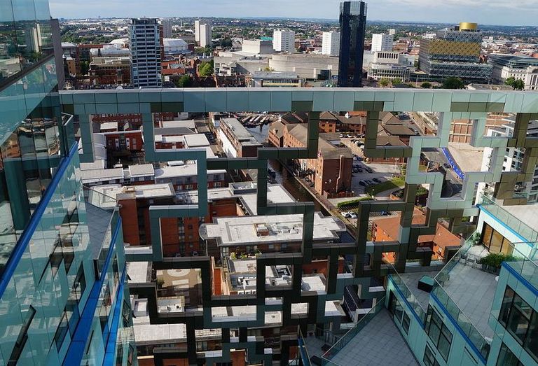 view of Birmoingham from The Cube