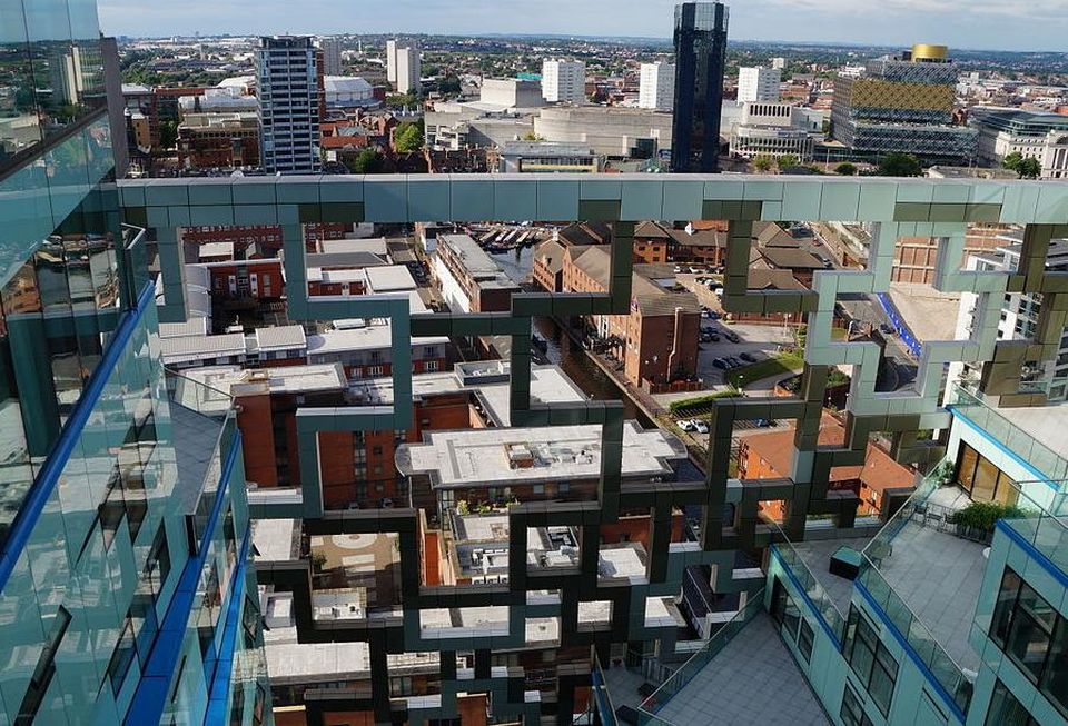view of Birmoingham from The Cube