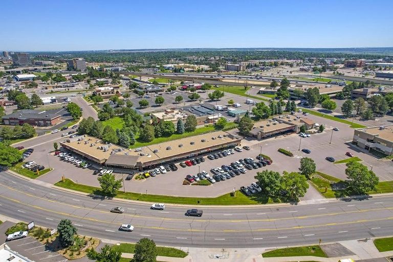 Aerial of Southgate Shopping Center in Centennial, Colorado