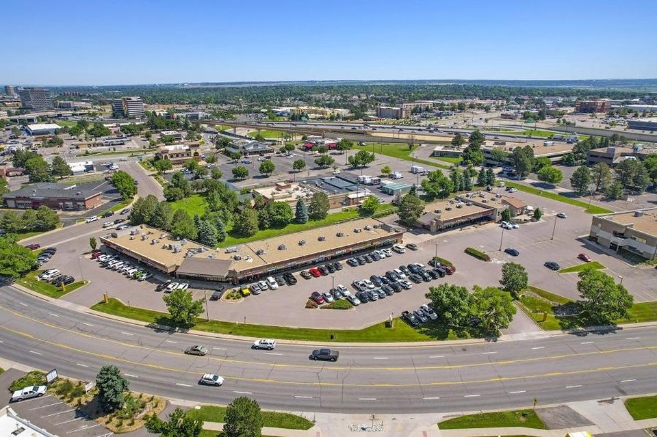 Aerial of Southgate Shopping Center in Centennial, Colorado