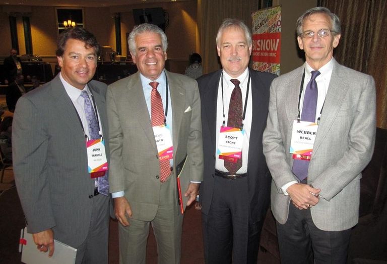 John Trabold, Mike Noto, Scott Stone and Webber Beall speaking at Bisnow DFW healthcare event panel April 2016Bisnow: Catie Dixon