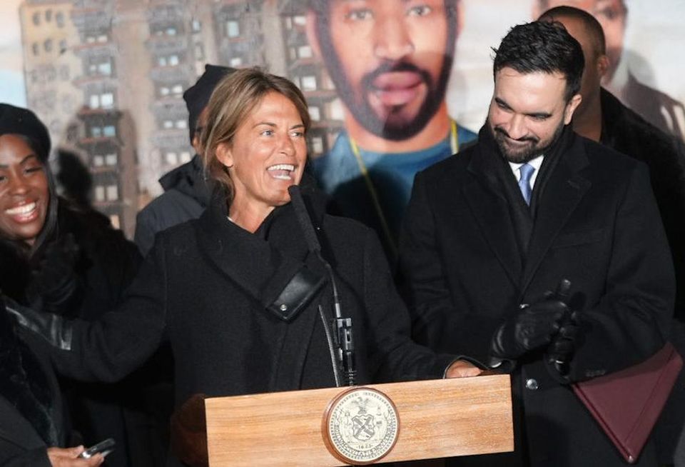 Dina Levy, the new NYC Housing Commissioner, and New York City Mayor Zohran Mamdani on Jan. 4, 2025.