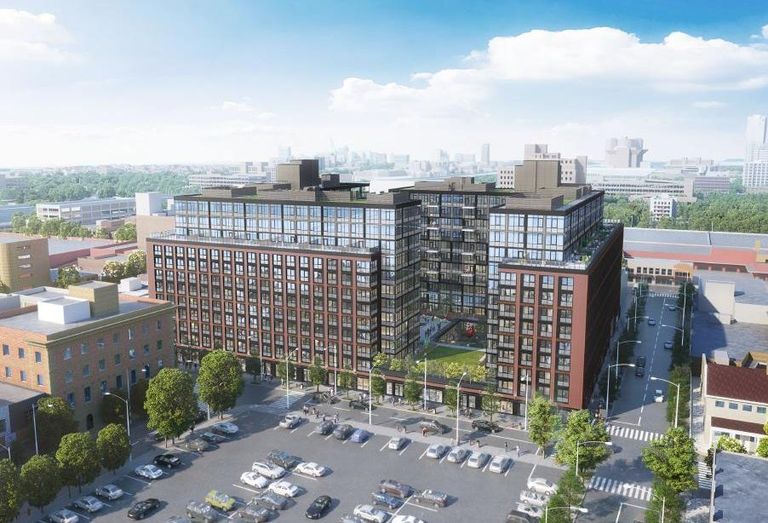 A rendering of the 90Ninety project in Jamaica, Queens, currently under construction.