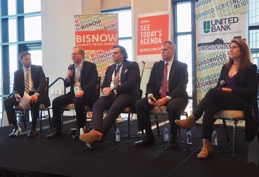 Baker Tilly's Todd Stokes, Madison Marquette's Daniel McCahan, Fox Architects Derek Wood, AKF's Mark Richter and IMP's Donna Westmoreland