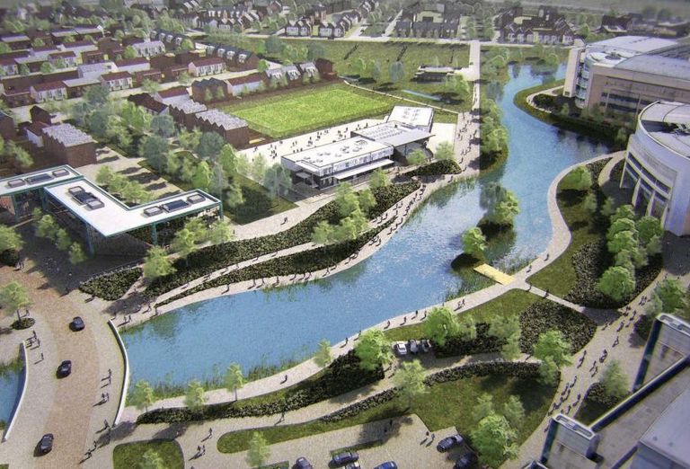 Discovery Park, Sandwich. Planit IE were appointed as Masterplanner and Landscape Architect to develop proposals to make the transition from pharmaceutical research facility to development opportunity site.