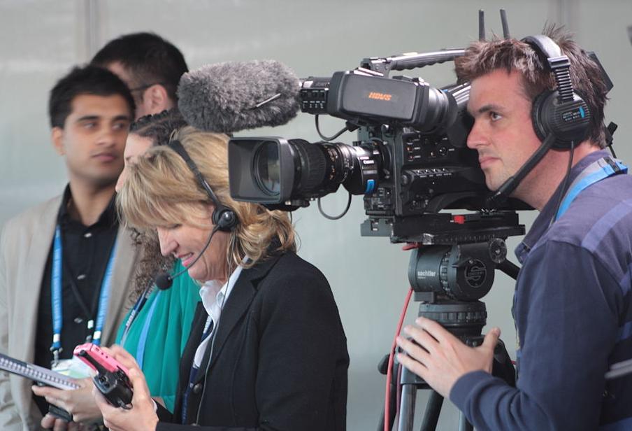 film filming camera crew tv