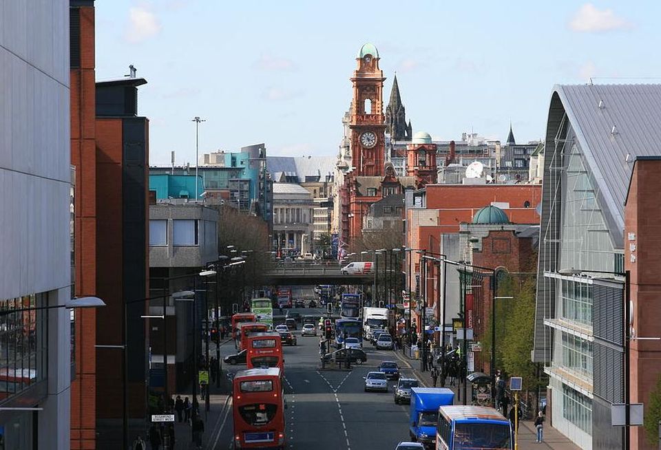Oxford Road, looking north, Manchester