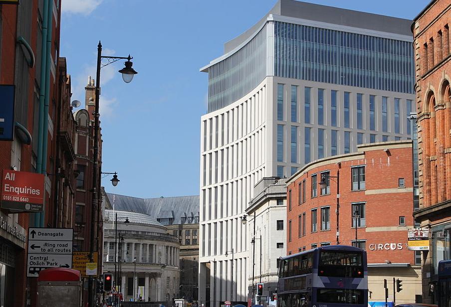 1 St Peters Square Manchester, seen from Oxford Street Manchester