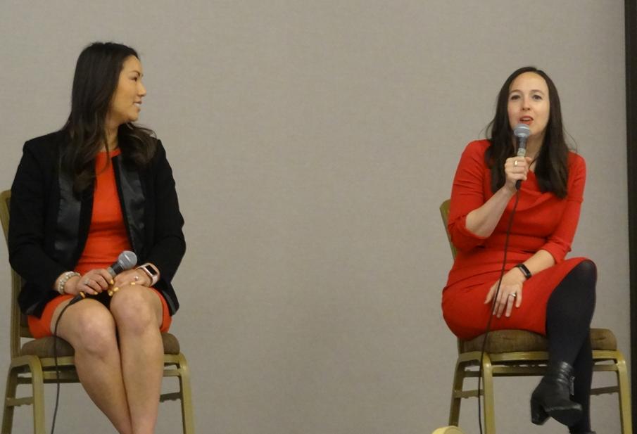 Pankow's Kristina Owyoung Vinson And Kilroy's Sara Neff Bay Area Power Women Kristina Owyoung Vinson and Sara Neff in a panel discussion