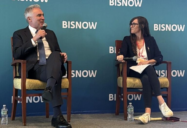 Greater Boston Chamber of Commerce's Jim Rooney and Nixon Peabody's Jennifer Schultz.