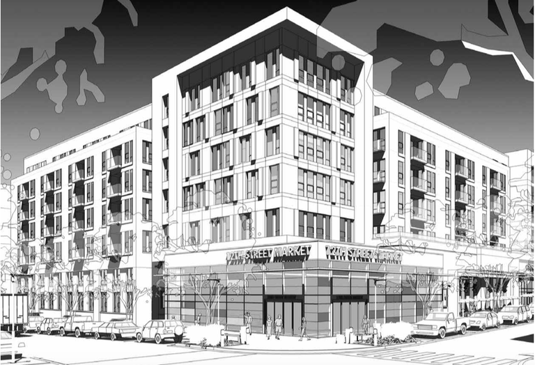 Parks at Walter Reed Town center grocery anchor