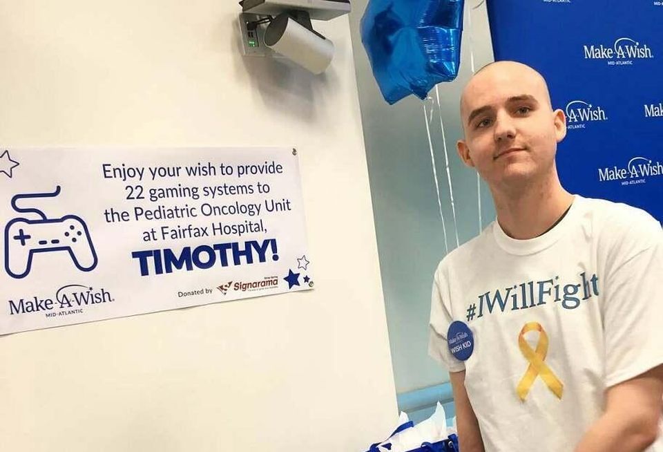 Timothy Bourbeau, a 17-year-old with cancer, used his last wish for video game systems in hospitals.