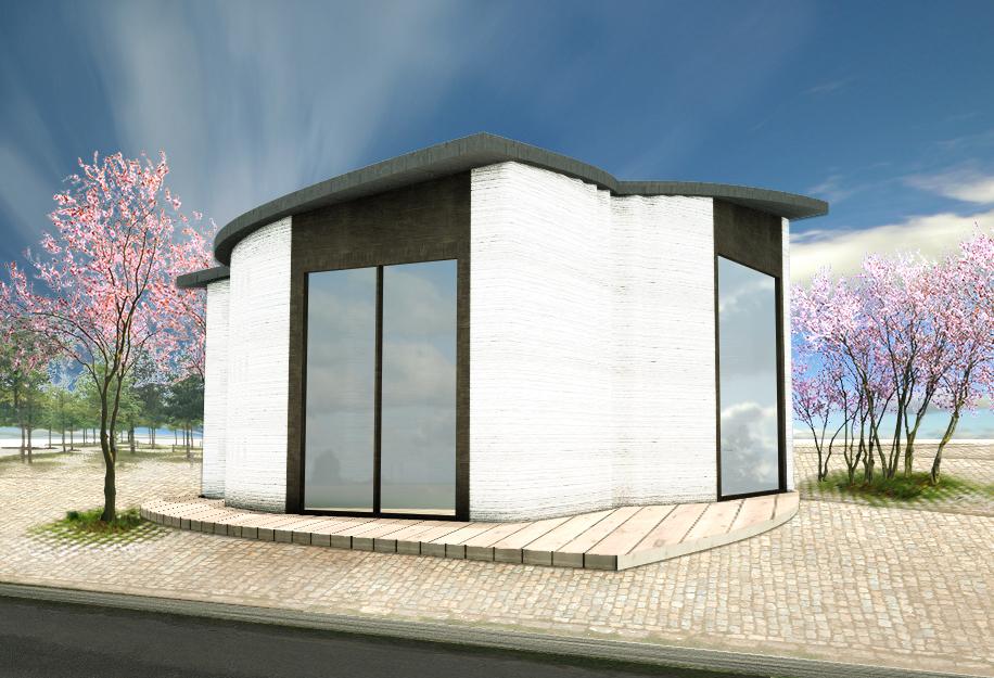 A Rendering Of The Bod, Europe's First 3D-Printed Building