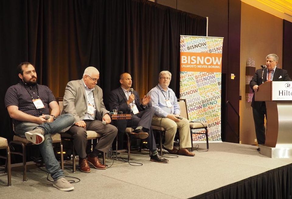 Dropbox's David Fielder, HITT's Ross Rebraca, Infomart's Dan Ephraim and CyrusOne's Craig Deering