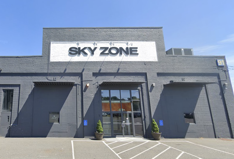 The former Sky Zone space in Hyde Park that was leased to Boston Pickle Club. 