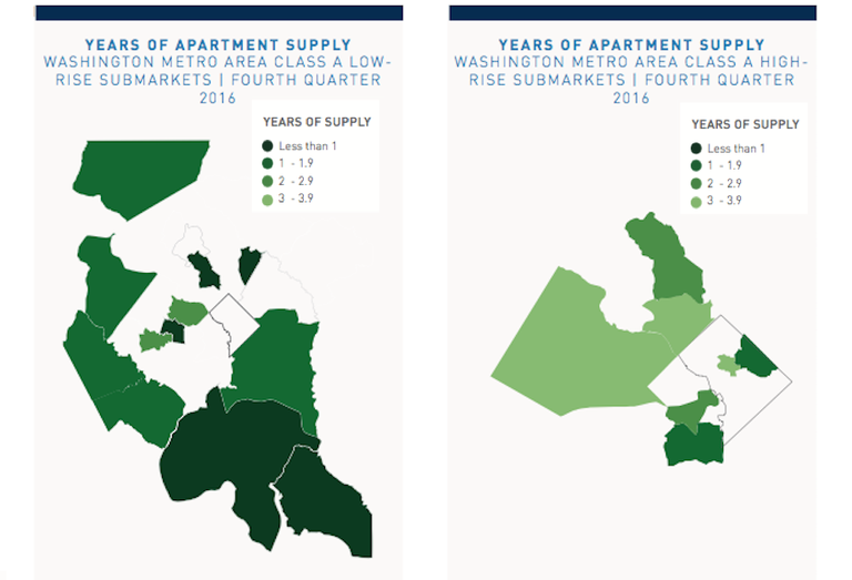 Delta Associates submarket supply maps