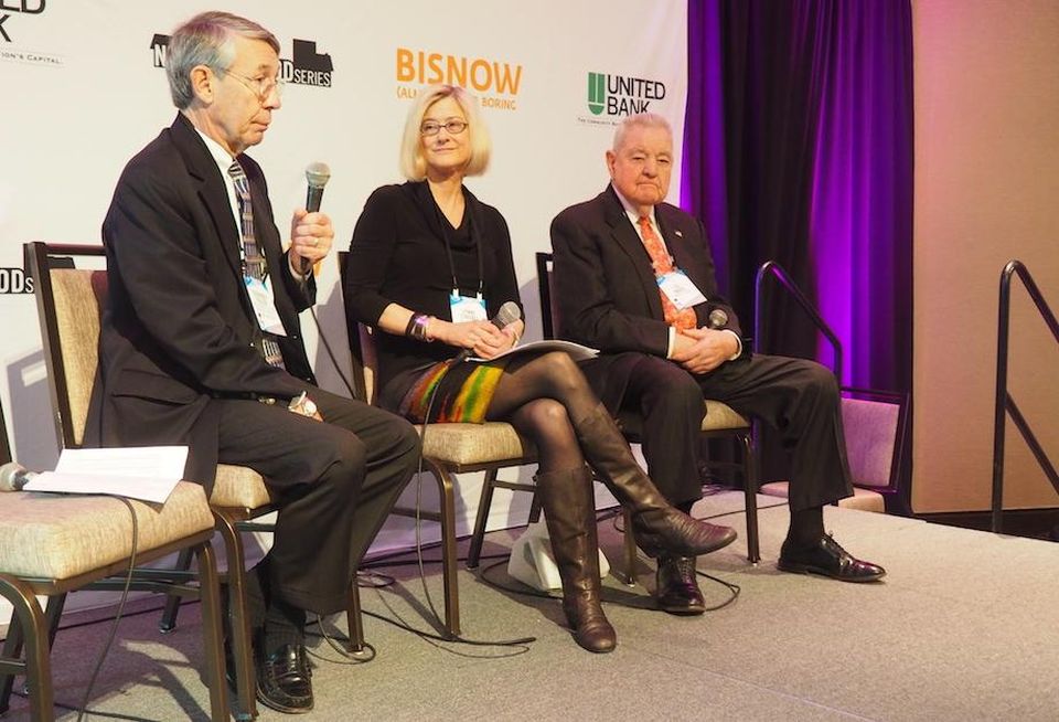 George Mason University economist Stephen Fuller Walsh, Colluci's Lynne Strobel and Til Hazel 
