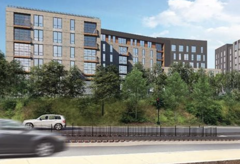 A rendering of The Davis Cos.' 1515 Commonwealth Ave. development in Brighton.