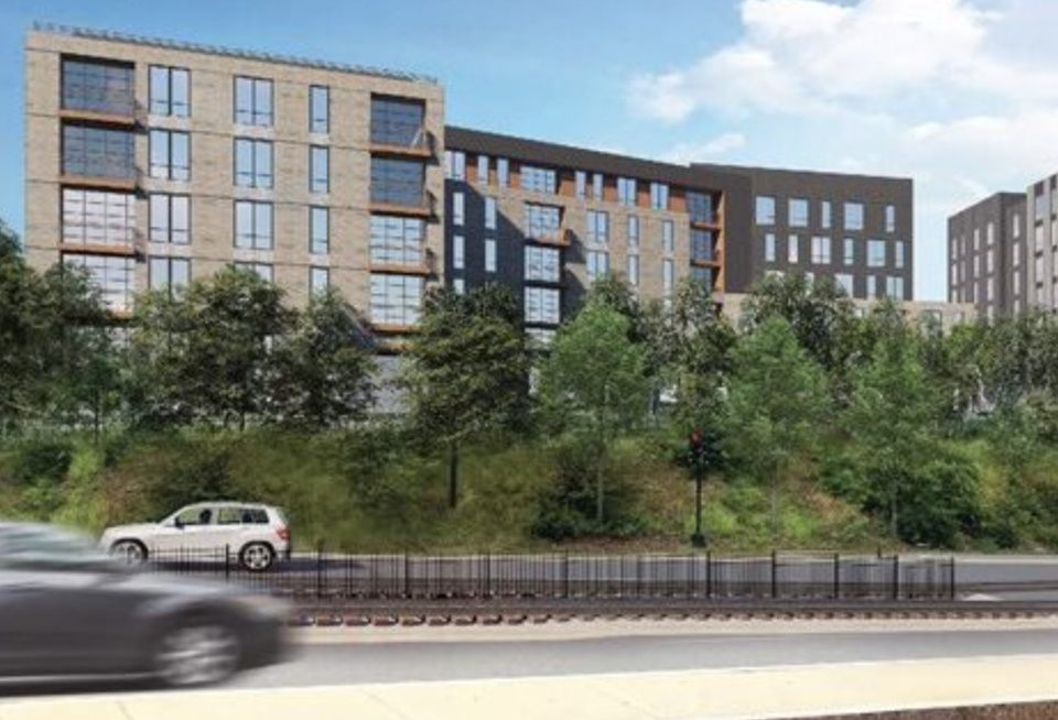 A rendering of The Davis Cos.' 1515 Commonwealth Ave. development in Brighton.