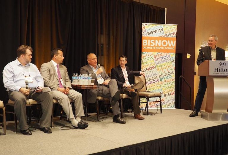 ServerDomes Frank Oliver, DartPoint's Michael Ortiz, EdgeMicro's Mike Hagan, EdgeConnex's Patrick Fiel and CPG's Jim Marsh