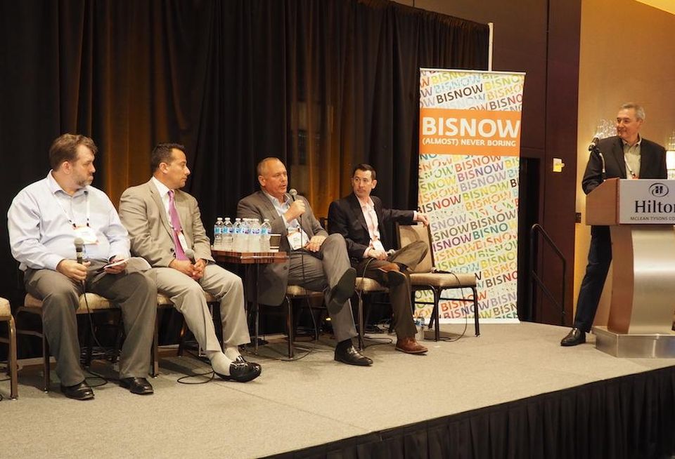 ServerDomes Frank Oliver, DartPoint's Michael Ortiz, EdgeMicro's Mike Hagan, EdgeConnex's Patrick Fiel and CPG's Jim Marsh