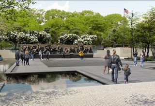A rendering of the planned National World War I Memorial in Washington's Pershing Park