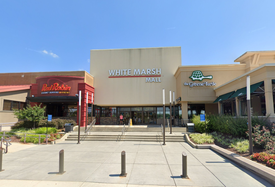 The White Marsh Mall sits north of Baltimore just off I-95. 