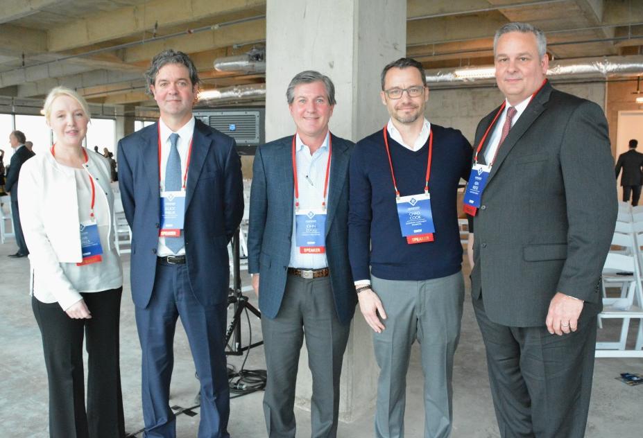 Morrison Dilworth + Walls principal Cari Walls; Gaedeke SVP Elliot Prieur; Crescent managing director John Zogg; Quadrant founder Chad Cook; Hillwood EVP Ken Reese