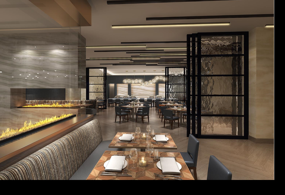 Hilton North Houston's new dining area Hearth